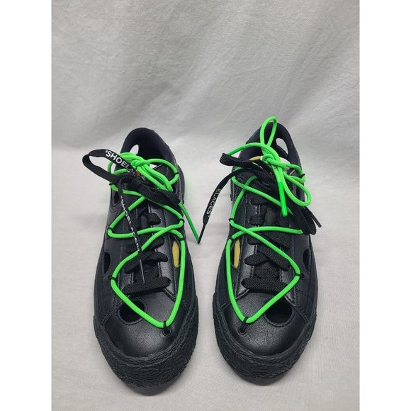 Nike Blazer Low x Off-White ‘77 Black Electro Green Mens Size 6.5 DH7863-100 - Picture 2 of 14
